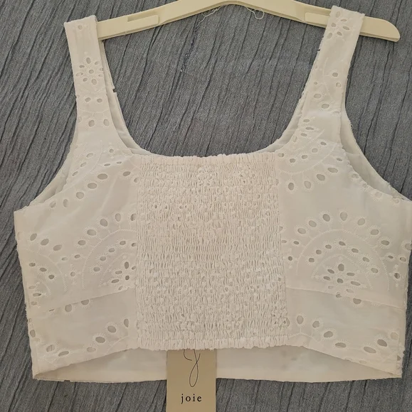 Women's white Joie crop top - Picture 4 of 8